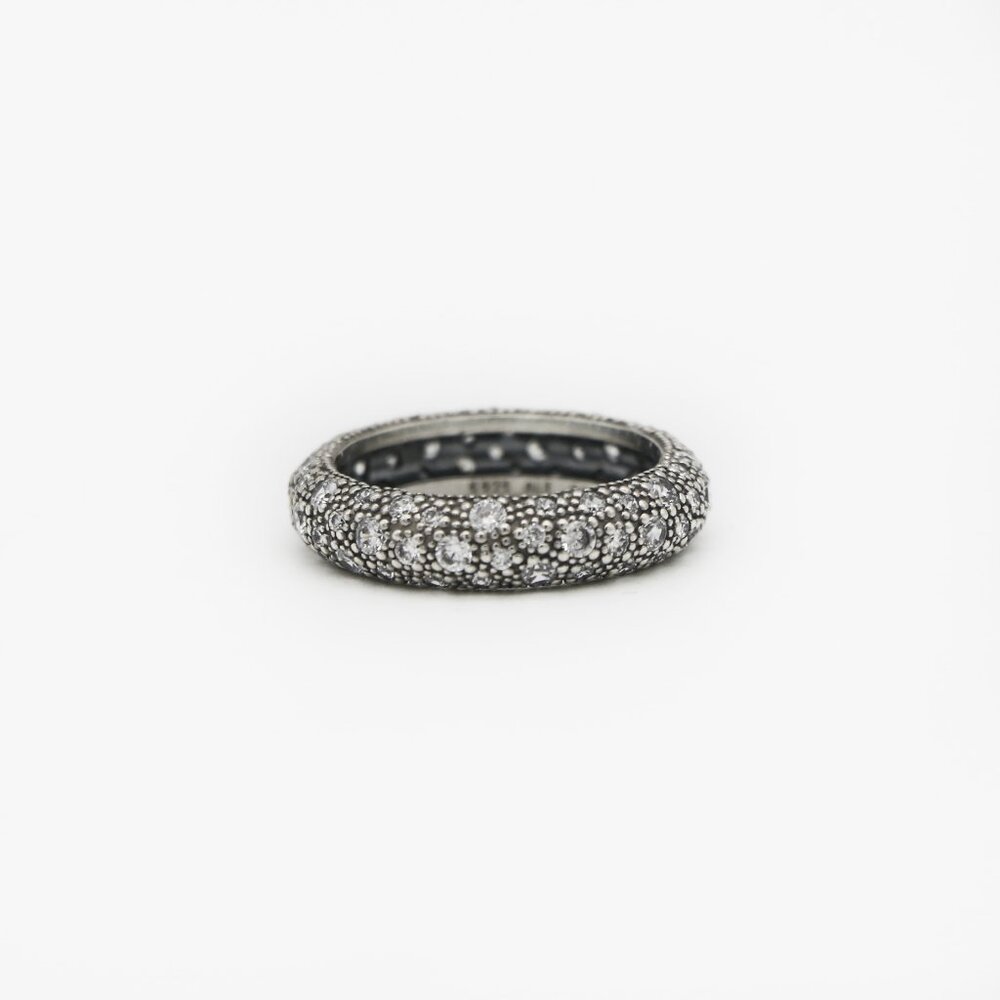 Pandora Cosmic Stars Clear Cz Band Ring